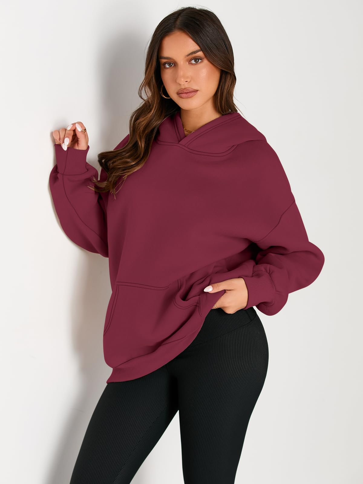 Womens Oversized Hoodies Fleece Sweatshirts Long Sleeve Sweaters Pullover Fall Outfits