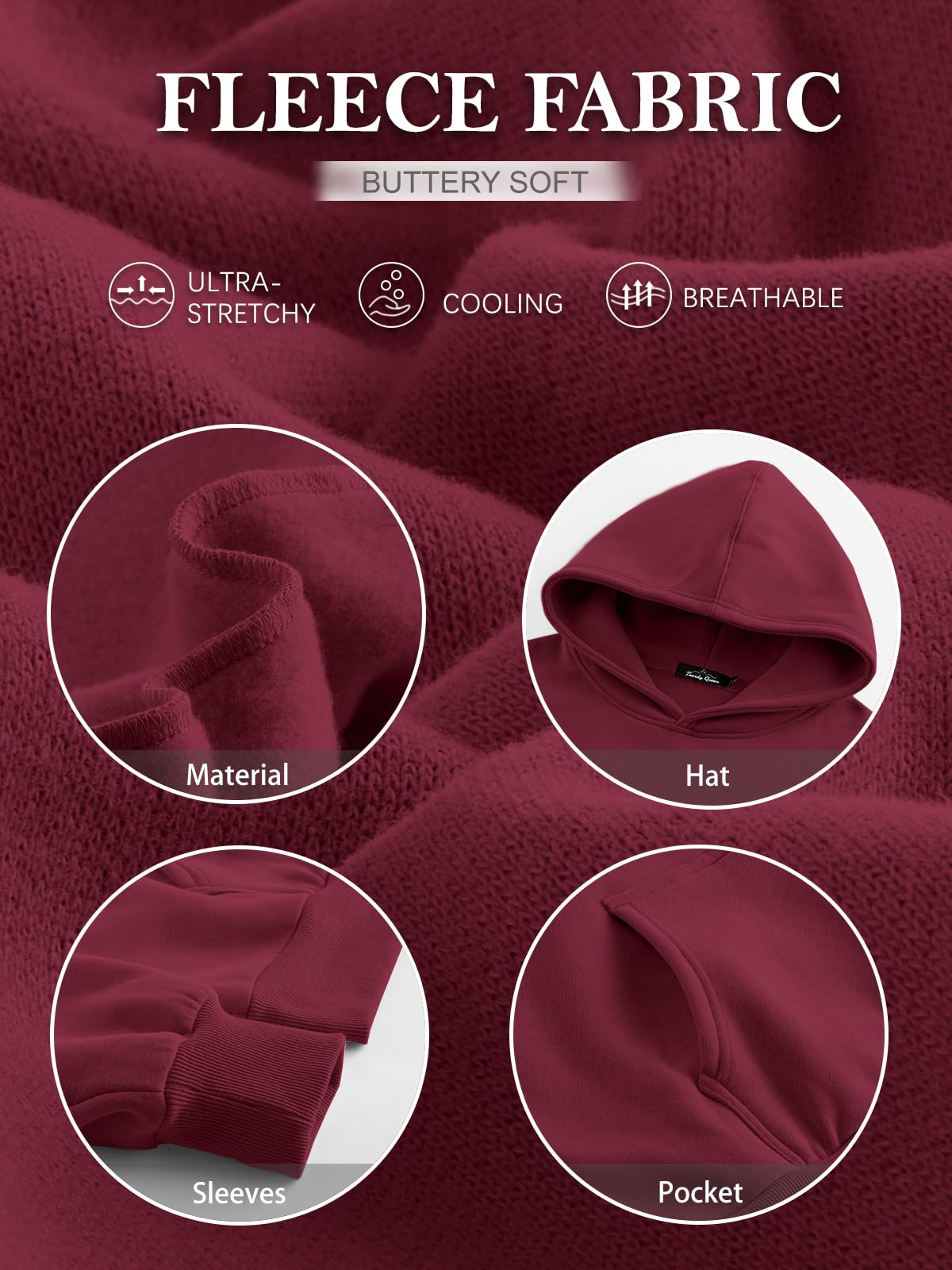 Womens Oversized Hoodies Fleece Sweatshirts Long Sleeve Sweaters Pullover Fall Outfits