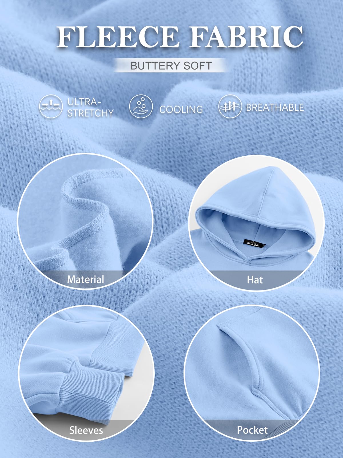 Womens Oversized Hoodies Fleece Sweatshirts Long Sleeve Sweaters Pullover Fall Outfits