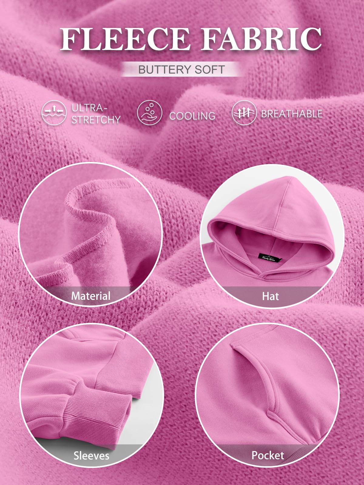 Womens Oversized Hoodies Fleece Sweatshirts Long Sleeve Sweaters Pullover Fall Outfits