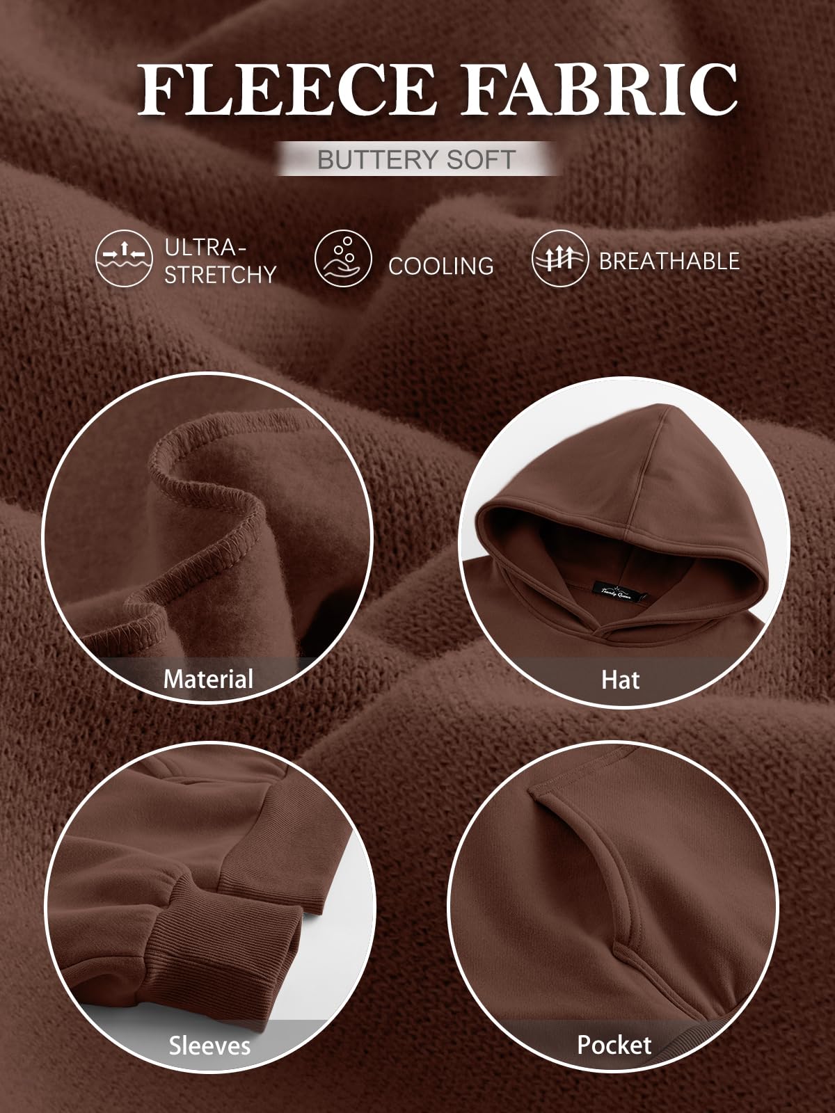 Womens Oversized Hoodies Fleece Sweatshirts Long Sleeve Sweaters Pullover Fall Outfits