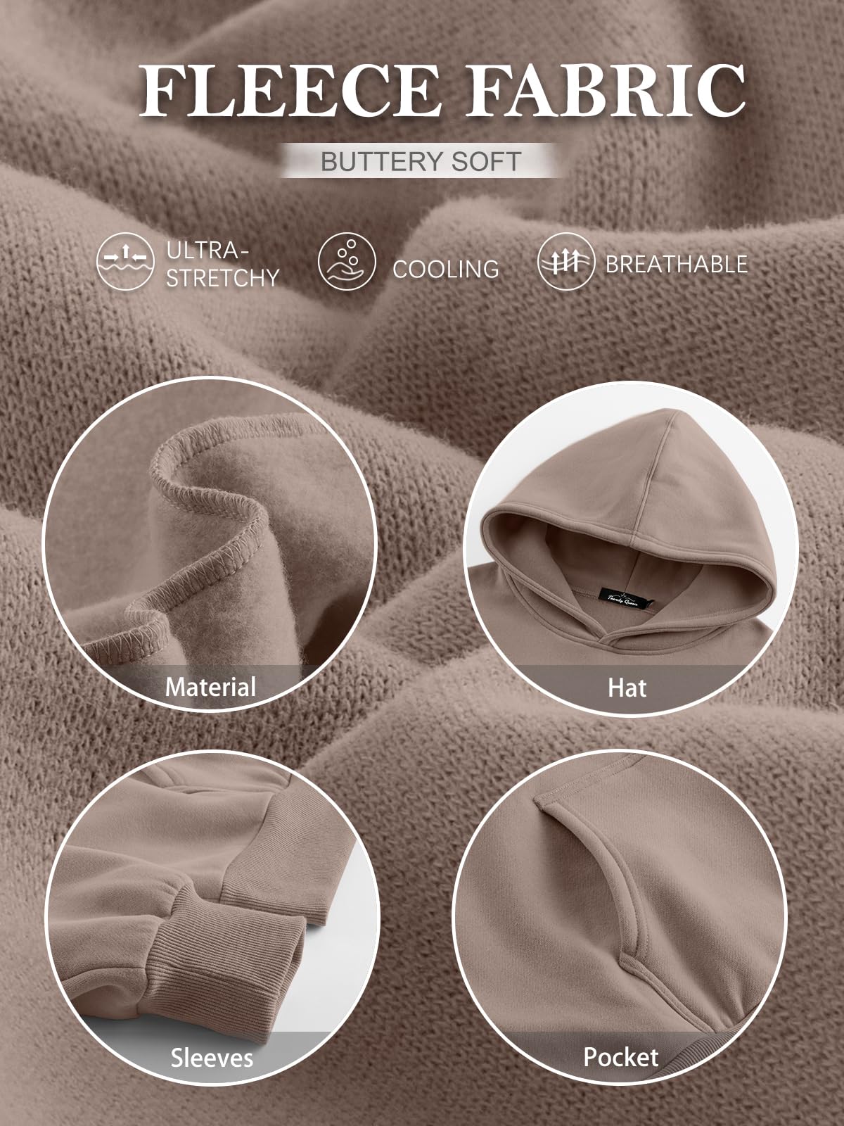 Womens Oversized Hoodies Fleece Sweatshirts Long Sleeve Sweaters Pullover Fall Outfits